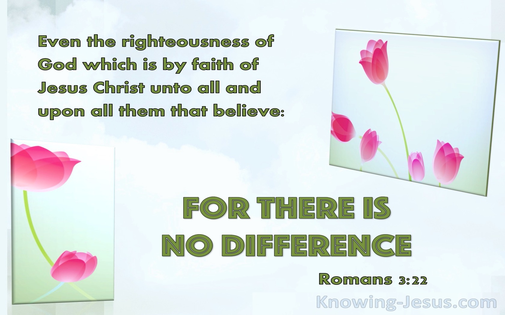 Romans 3:22 Righteousness By Faith In Jesus Christ (blue)